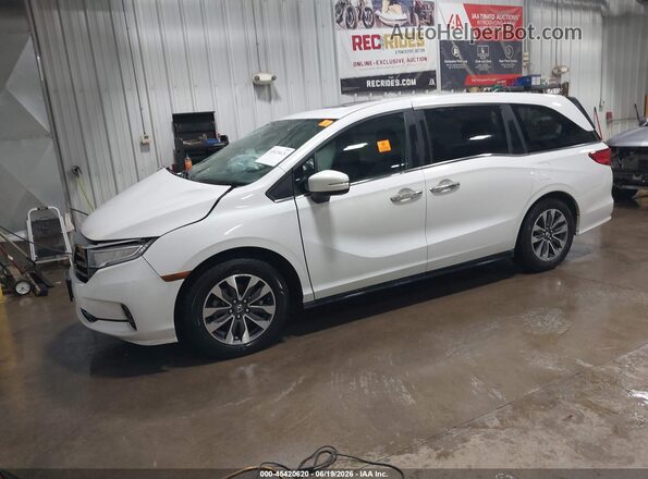5FNRL6H70MB026110 2021 HONDA ODYSSEY White Առջևի ձախ երեք քառորդ տեսարան