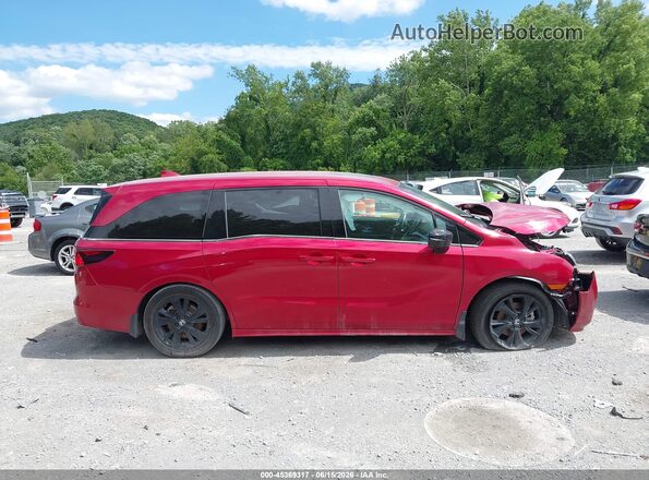 5FNRL6H70PB038326 2023 HONDA ODYSSEY Burgundy უკანა სალონის ხედი