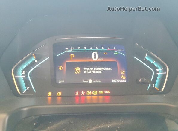 5FNRL6H71LB035946 2020 HONDA ODYSSEY White Vista del cuadro de instrumentos