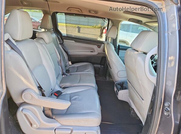 5FNRL6H72JB029666 2018 HONDA ODYSSEY Charcoal Rear interior view
