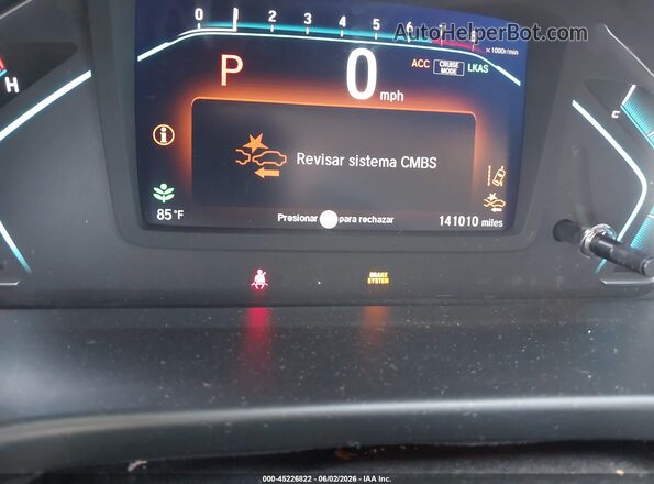 5FNRL6H72JB034608 2018 HONDA ODYSSEY Burgundy Հետևի նստատեղերի տեսք