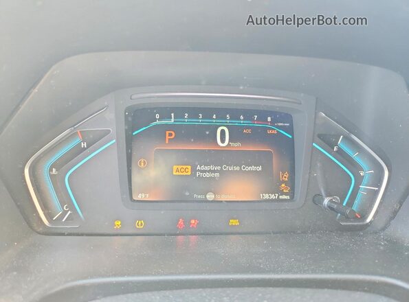5FNRL6H72KB007765 2019 HONDA ODYSSEY Gray Instrument cluster view