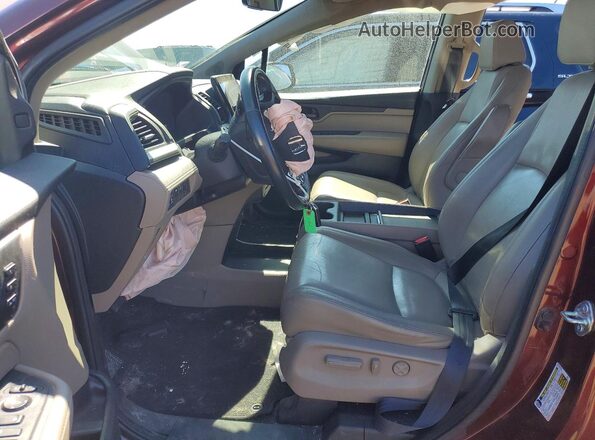 5FNRL6H72KB009287 2019 HONDA ODYSSEY Maroon წინა სალონის ხედი