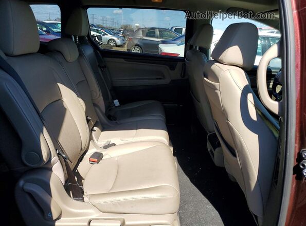 5FNRL6H72KB009287 2019 HONDA ODYSSEY Maroon უკანა სავარძლების ხედი