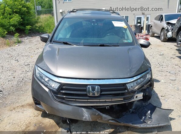 5FNRL6H72NB010251 2022 HONDA ODYSSEY Gray Instrument cluster view