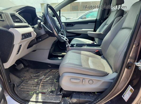 5FNRL6H73JB051501 2018 HONDA ODYSSEY Gray წინა სალონის ხედი