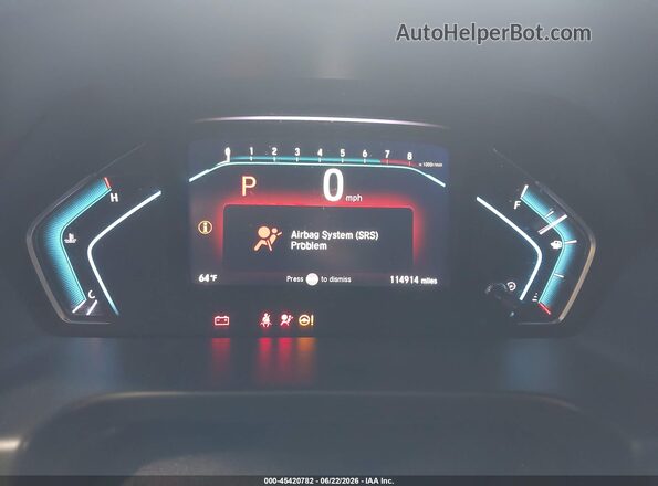 5FNRL6H73LB016721 2020 HONDA ODYSSEY Gray Widok tylnych siedzeń