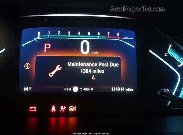 5FNRL6H73LB016721 2020 HONDA ODYSSEY Gray 