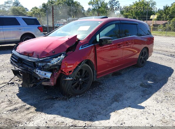 5FNRL6H73PB022525 2023 HONDA ODYSSEY Red Przód lewy
