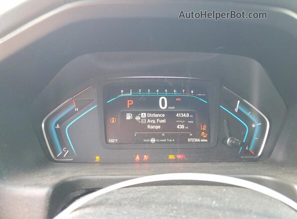 5FNRL6H74KB058765 2019 HONDA ODYSSEY Silver Vista del cuadro de instrumentos