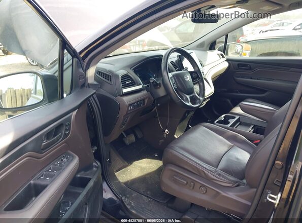 5FNRL6H74KB129432 2019 HONDA ODYSSEY Черный Вид салона спереди