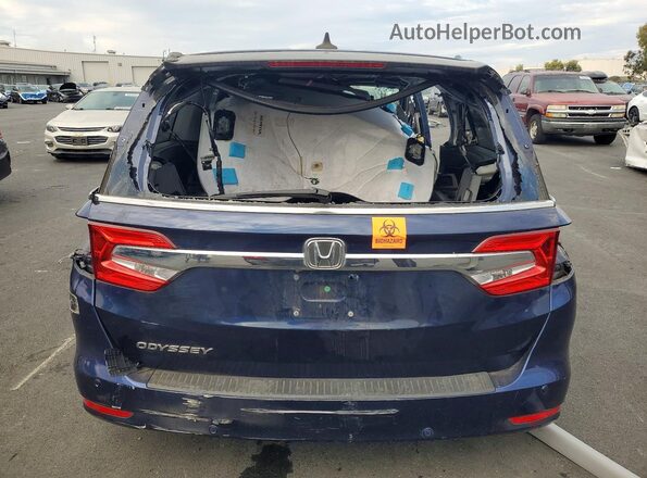5FNRL6H75KB017156 2019 HONDA ODYSSEY Blue უკანა ხედი