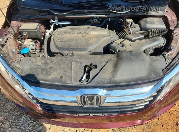 5FNRL6H75KB074683 2019 HONDA ODYSSEY Burgundy ძრავის განყოფილების ხედი