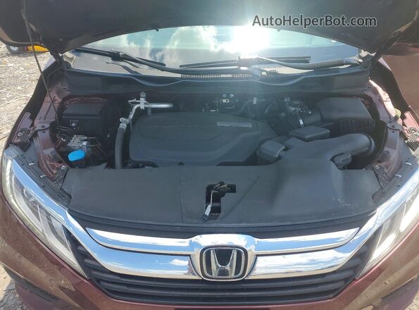 5FNRL6H75KB103180 2019 HONDA ODYSSEY Burgundy Շարժիչի բաժամունքի տեսք