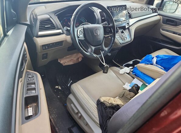 5FNRL6H75LB041653 2020 HONDA ODYSSEY Burgundy Առջևի վահանակի տեսք