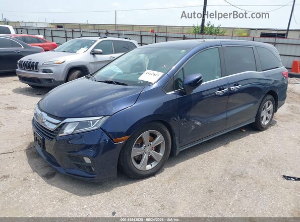 5FNRL6H76JB057891 2018 HONDA ODYSSEY Dark Blue Առջևի ձախ երեք քառորդ տեսարան