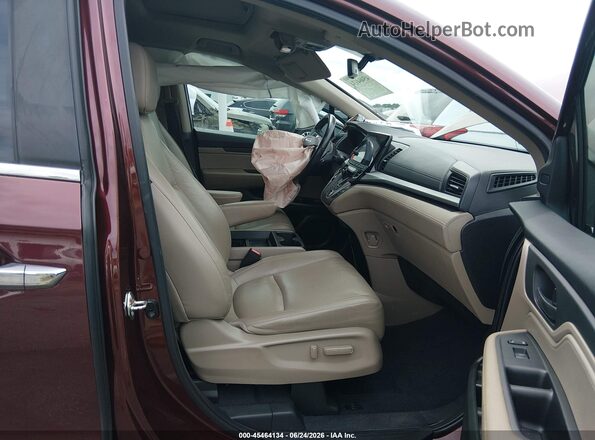5FNRL6H76KB083649 2019 HONDA ODYSSEY Темно-бордовый Вид салона спереди