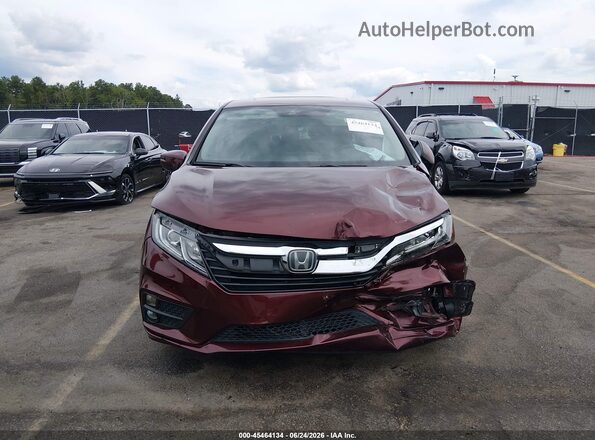 5FNRL6H76KB083649 2019 HONDA ODYSSEY Темно-бордовый Вид щитка приборов