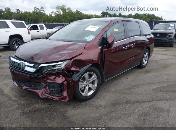 5FNRL6H76KB083649 2019 HONDA ODYSSEY Темно-бордовый Передняя левая четверть