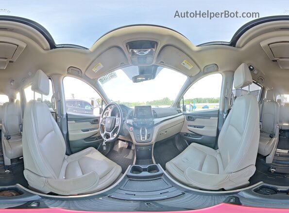 5FNRL6H76KB093033 2019 HONDA ODYSSEY White Vista interior de 360 grados