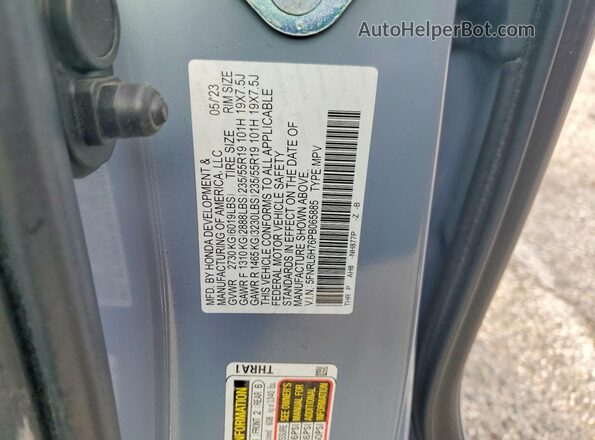 5FNRL6H76PB065885 2023 HONDA ODYSSEY Gray 