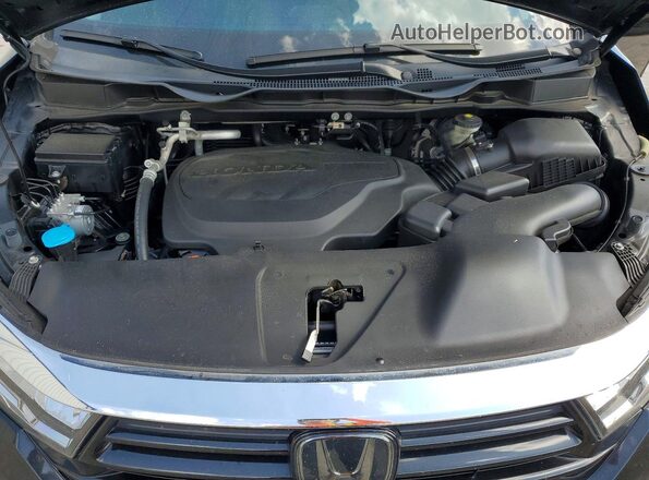 5FNRL6H77NB010214 2022 HONDA ODYSSEY Black Вид підкапотного простору