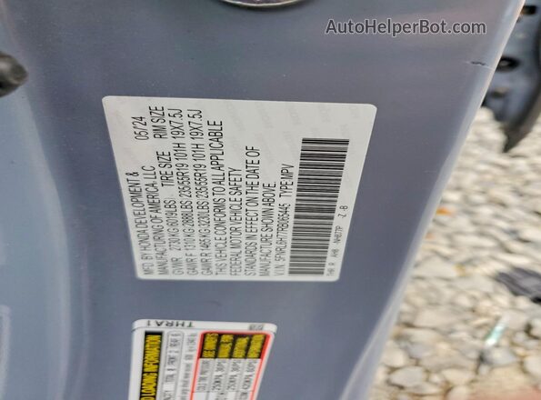 5FNRL6H77RB065445 2024 HONDA ODYSSEY Синий Панорамный вид салона 360°