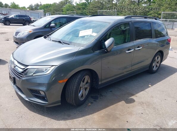 5FNRL6H78JB006683 2018 HONDA ODYSSEY Gray Vista tres cuartos delantera izquierda