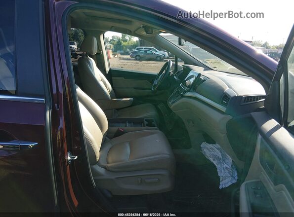 5FNRL6H78JB013701 2018 HONDA ODYSSEY Maroon Widok wnętrza z przodu