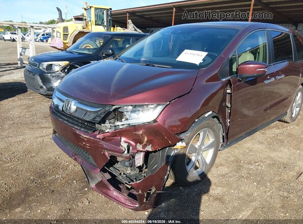 5FNRL6H78JB013701 2018 HONDA ODYSSEY Maroon Widok z przodu