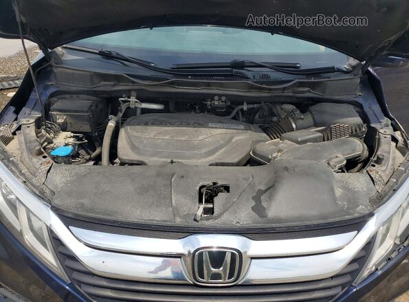 5FNRL6H78JB100675 2018 HONDA ODYSSEY Blue ძრავის განყოფილების ხედი