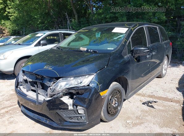 5FNRL6H78JB108369 2018 HONDA ODYSSEY Black Առջևի ձախ երեք քառորդ տեսարան