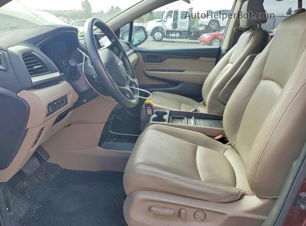 5FNRL6H79JB013657 2018 HONDA ODYSSEY Maroon წინა სალონის ხედი