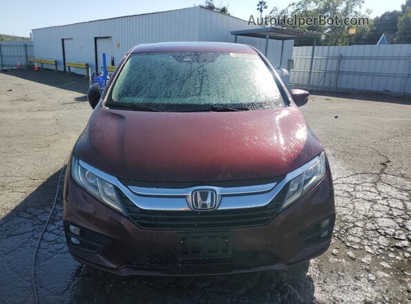 5FNRL6H79JB013657 2018 HONDA ODYSSEY Maroon VIN კოდის სტიკერის ხედი