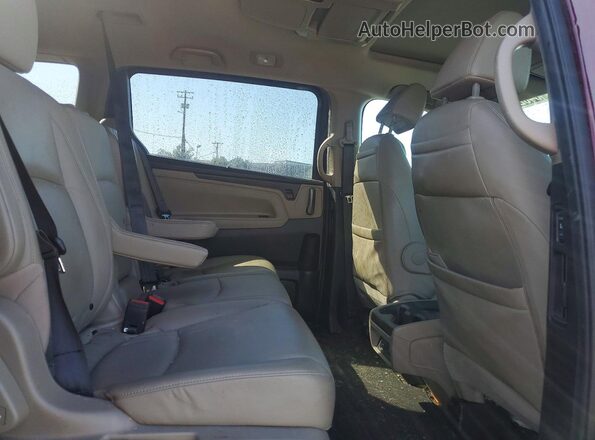 5FNRL6H79JB013657 2018 HONDA ODYSSEY Maroon უკანა სავარძლების ხედი