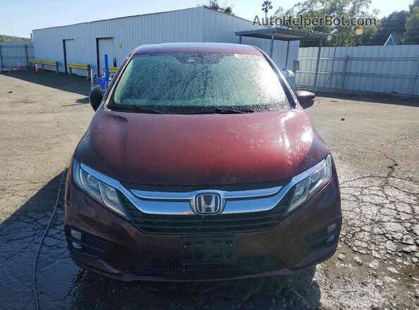 5FNRL6H79JB013657 2018 HONDA ODYSSEY Maroon წინა ხედი
