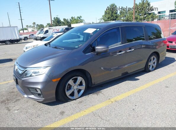5FNRL6H79JB079304 2018 HONDA ODYSSEY Gray Առջևի ձախ երեք քառորդ տեսարան