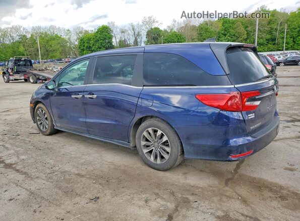 5FNRL6H79NB040279 2022 HONDA ODYSSEY Blue Rear left