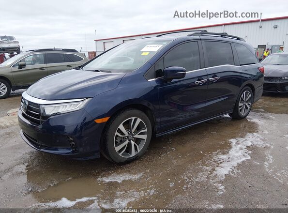 5FNRL6H80PB049254 2023 HONDA ODYSSEY Blue Առջևի ձախ երեք քառորդ տեսարան