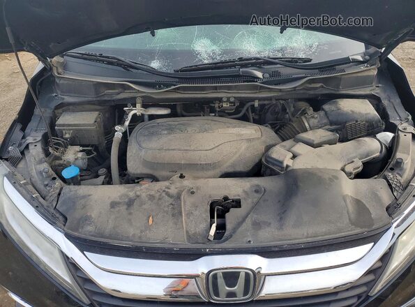 5FNRL6H82JB043656 2018 HONDA ODYSSEY Черный Вид подкапотного пространства