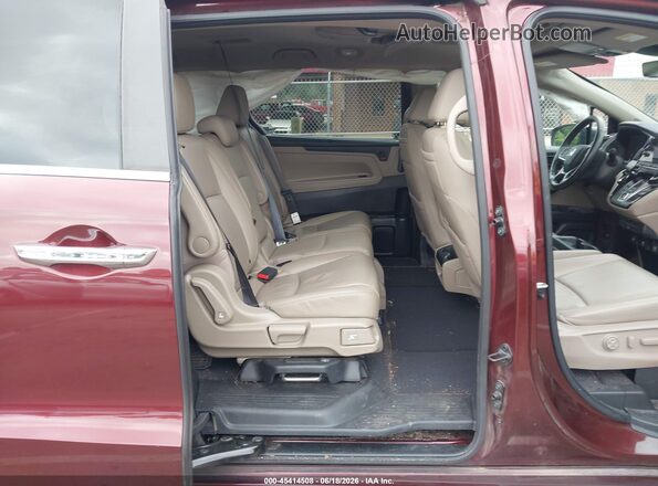 5FNRL6H82MB003419 2021 HONDA ODYSSEY Burgundy Vista de la etiqueta del VIN