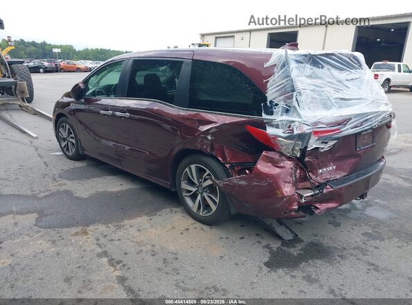5FNRL6H82MB003419 2021 HONDA ODYSSEY Burgundy Trasero izquierdo