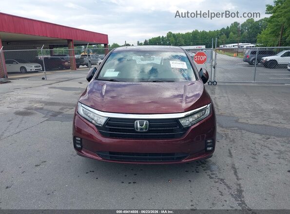 5FNRL6H82MB003419 2021 HONDA ODYSSEY Burgundy Vista del cuadro de instrumentos