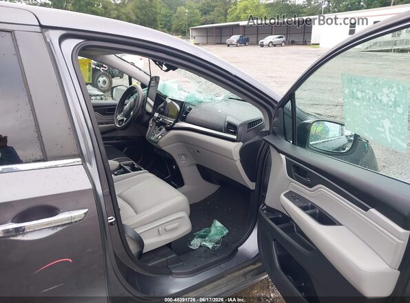 5FNRL6H85JB010019 2018 HONDA ODYSSEY Gray Widok wnętrza z przodu