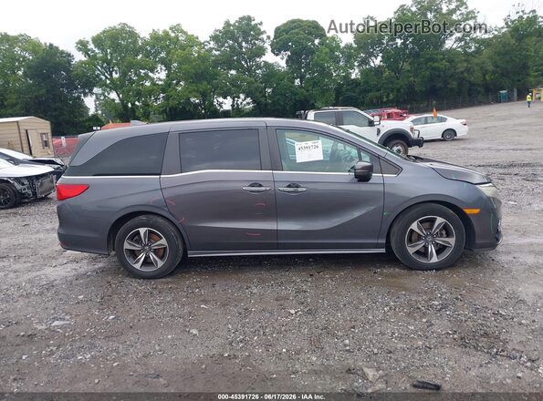 5FNRL6H85JB010019 2018 HONDA ODYSSEY Gray Widok wnętrza z tyłu