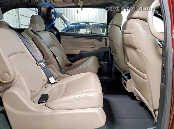 5FNRL6H86JB000177 2018 HONDA ODYSSEY Maroon Вид задньої частини салону
