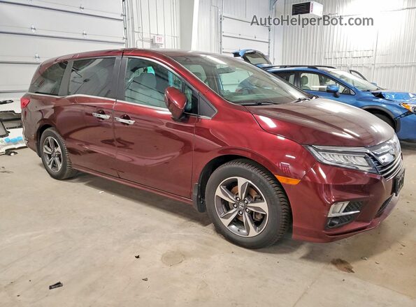 5FNRL6H86JB000177 2018 HONDA ODYSSEY Maroon Передня права чверть