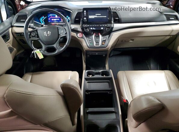 5FNRL6H86JB000177 2018 HONDA ODYSSEY Maroon Вид панелі приладів