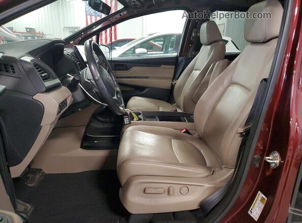 5FNRL6H86JB000177 2018 HONDA ODYSSEY Maroon Вид салону спереду