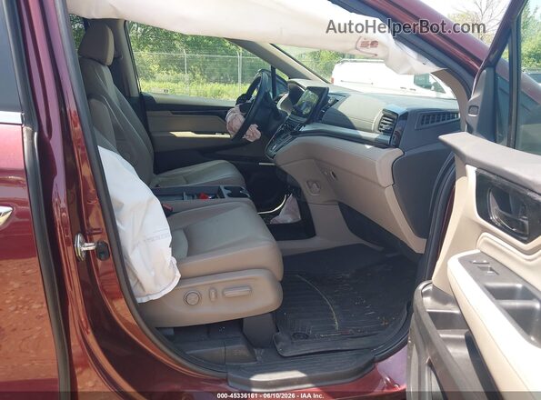 5FNRL6H86MB003357 2021 HONDA ODYSSEY Maroon Widok wnętrza z przodu